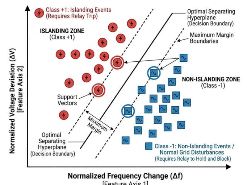 ROCOF-Based Islanding Detection in Low-Inertia Grids (B.Tech Project)